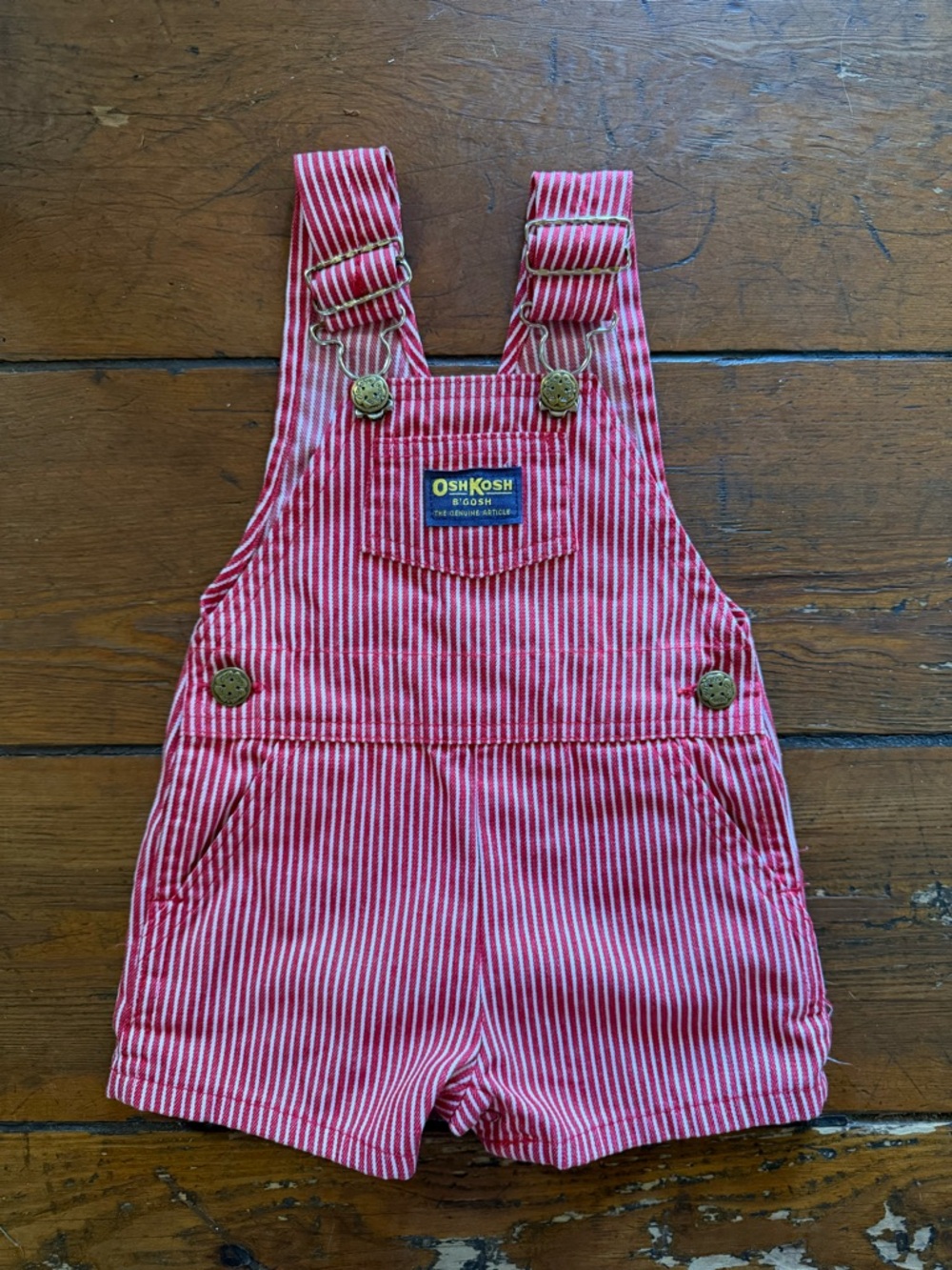 VTG Classic OshKosh B'gosh Red Stripe Kids Overalls